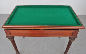 Mahogany Pool Table And Roulette Louis XVI Style XIXth Century