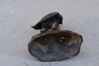             Vietnamese Bronze Peasant With Hat