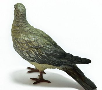             Pigeon Biset Bronze De Vienne taille réelle Geschultz époque XIXème            