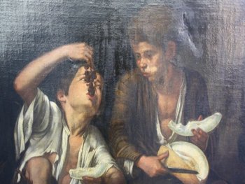 Olio su tela del XVII secolo Bottega di Murillo