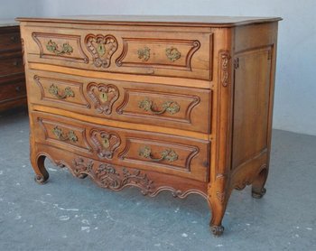 Louis XV period walnut chest of drawers