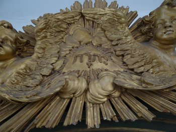 Altar aus dem 18. Jahrhundert Holz lackiert Gold Barock