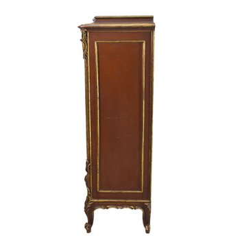 Cabinet Louis XV style Rocaille Brown gilded wood End of XIXth century