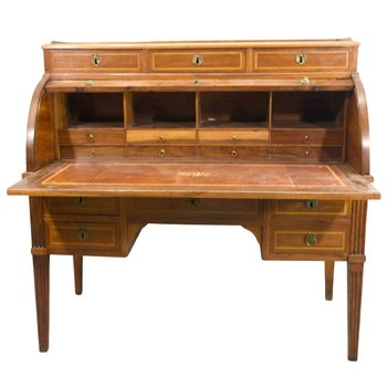 Louis XVI period Cylinder desk Directoire period End of XVIIIth century Hache Fils