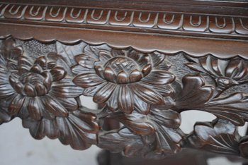 Indochinese Carved Lacquered Wood Saddle 1900