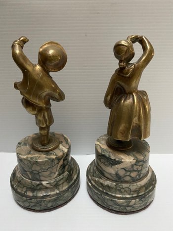 PAIR OF BRONZE SUBJECTS