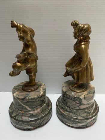 PAIR OF BRONZE SUBJECTS