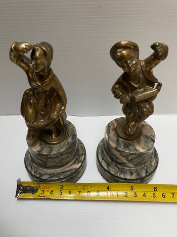 PAIR OF BRONZE SUBJECTS