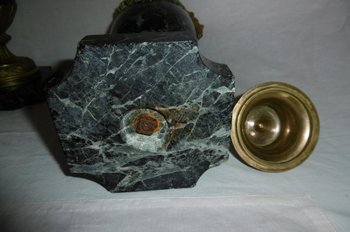 Pair Of Marble Cassolettes Mounted In Bronze From The 19th Century