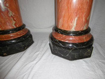 Pair Of Painted Columns