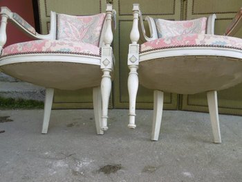 Paire De Fauteuils Louis XVI