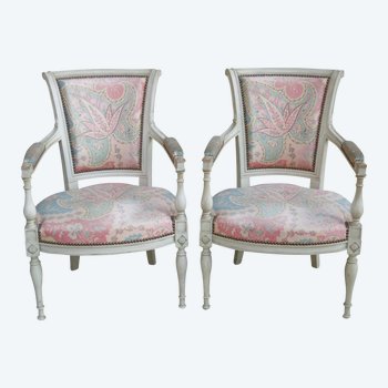 Paire De Fauteuils Louis XVI