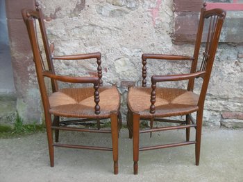 Pair Of Country Armchairs