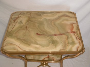 Gilded Bronze Pedestal Table