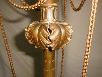 Lampada da terra in bronzo Napoleone III