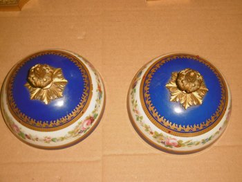 Paire De Drageoirs porcelaine de Sèvres