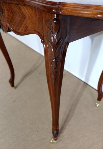 Rosewood salon table, Louis XV style, Napoleon III period - Mid 19th century