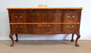 Credenza in noce in stile Chippendale - Prima parte del XX secolo