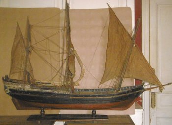 Model of a sailing ship 19th century