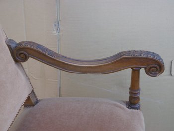 Paire de fauteuils Louis XIII