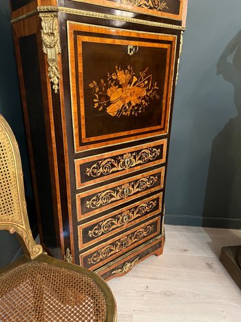 Napoleon III Period Marquetry Lady's Secretary About 1870