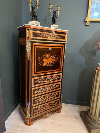 Napoleon III Period Marquetry Lady's Secretary About 1870