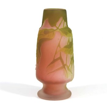 Vaso Soliflore En Pâte De Verre Art Nouveau 1900 Emile Gallé