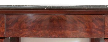 Small Console in Burl Mahogany veneer from Cuba, Restoration Period - Early 19th Century