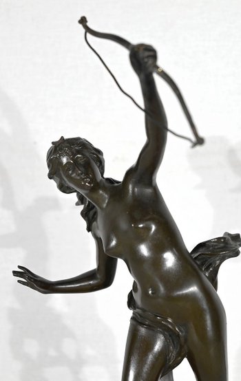 Bronzo "Diane Chasseresse", firmato J. Garnier - 2a metà del 19° secolo