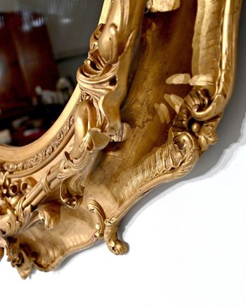 Important Miroir Louis XV – Fin XVIIIe