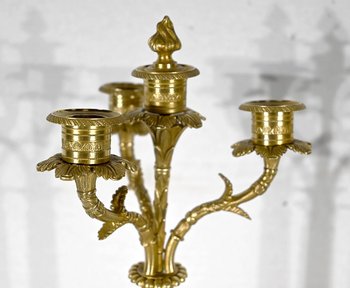 Garniture de Cheminée « La Harpiste » – XIXe