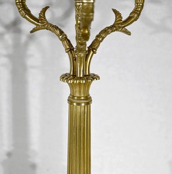 Garniture de Cheminée « La Harpiste » – XIXe