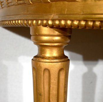 Console in Marble and Golden Wood, Louis XVI Style - Early 20th Century