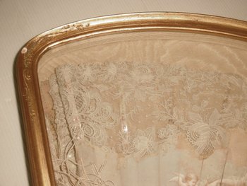 Fan signed 19th century