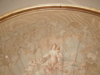 Fan signed 19th century