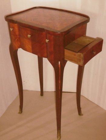 Louis XV table with system and writing desk