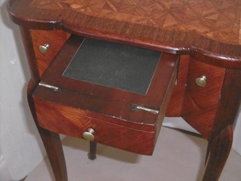 Louis XV table with system and writing desk