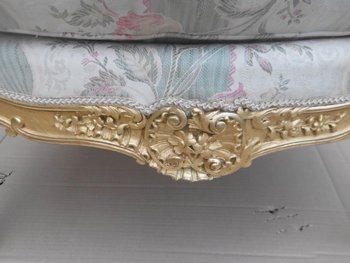 Vergoldete Bergère Louis XV