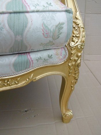 Vergoldete Bergère Louis XV