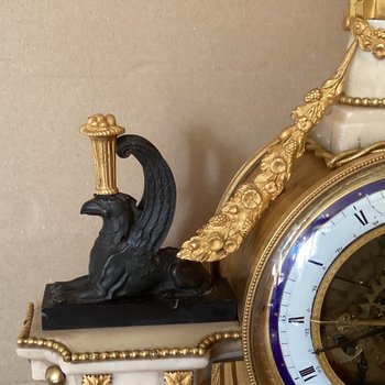 Louis XVI clock with dates signed