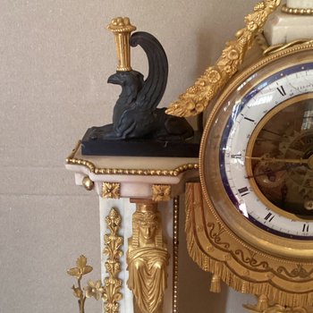 Louis XVI clock with dates signed