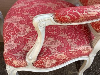 Pair Of Queen Armchairs Louis XV