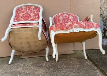 Pair Of Queen Armchairs Louis XV