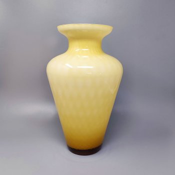 1960 Beautiful beige vase n Murano glass. Made in Italy