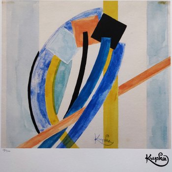 1970 Superba litografia originale di František Kupka in edizione limitata