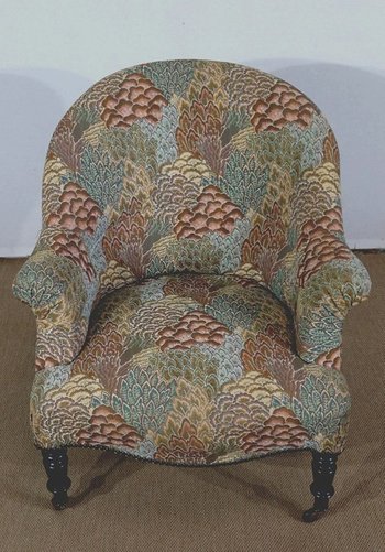 Fauteuil Crapaud, époque Louis-Philippe – 2ème moitié du XIXe