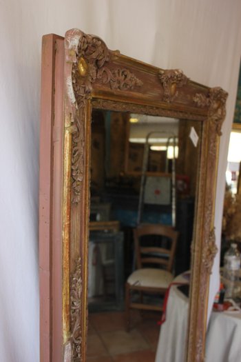 Gold, Patina And Mercury Fireplace Mirror 90 X 120 Cm