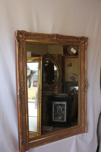 Gold, Patina And Mercury Fireplace Mirror 90 X 120 Cm