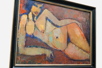 Pierre SUDRÉ, Nude woman, oil on canvas