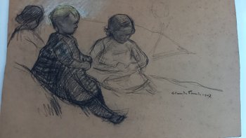  Tre bambini piccoli /disegno di Claude Firmin